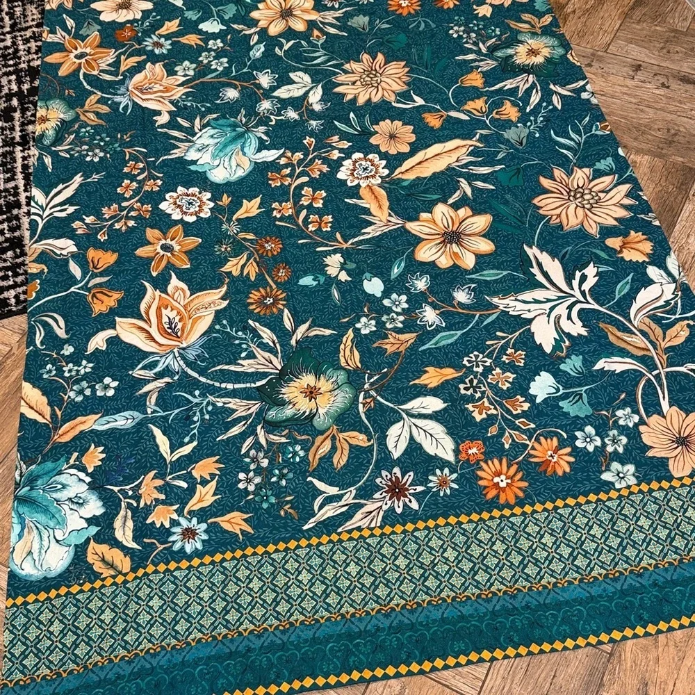 Maison d' Hermine Curtains luxury lift dark teal 50”x96” 2 panels
